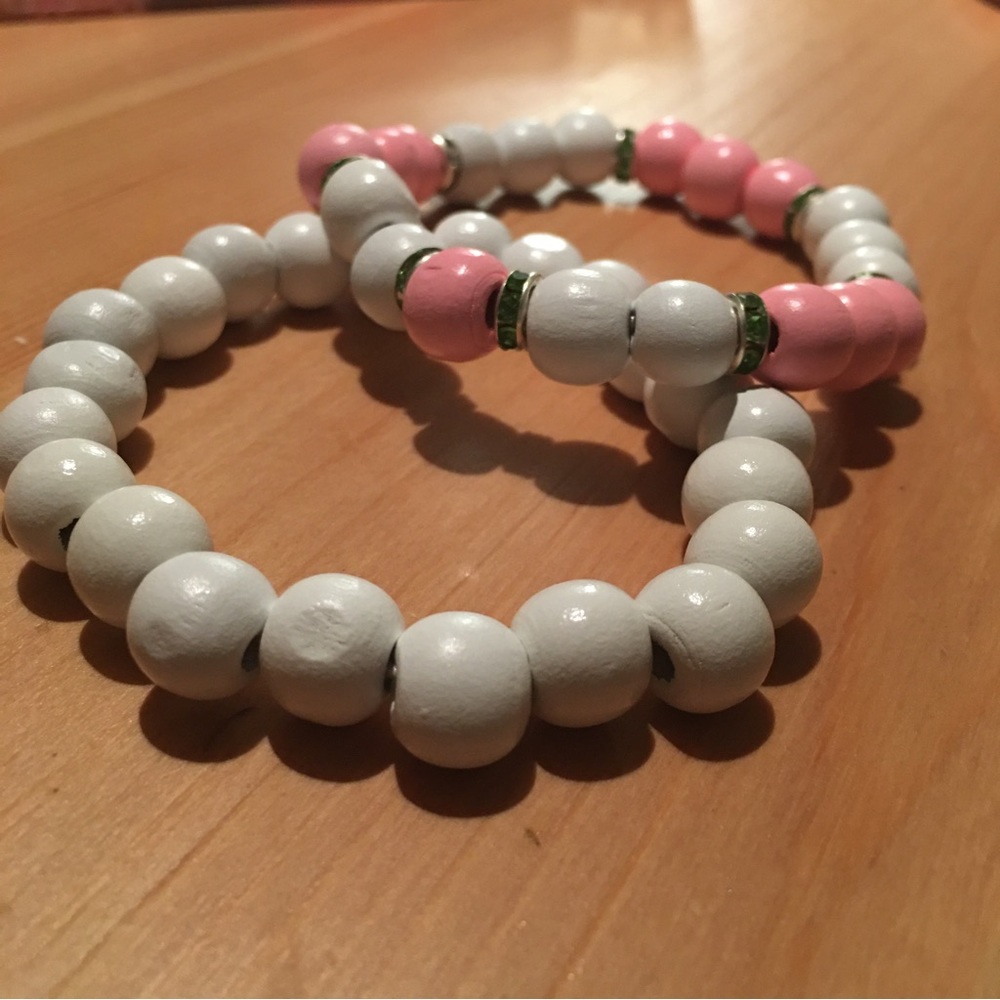 💗WOODBEADED BRACELETS💗